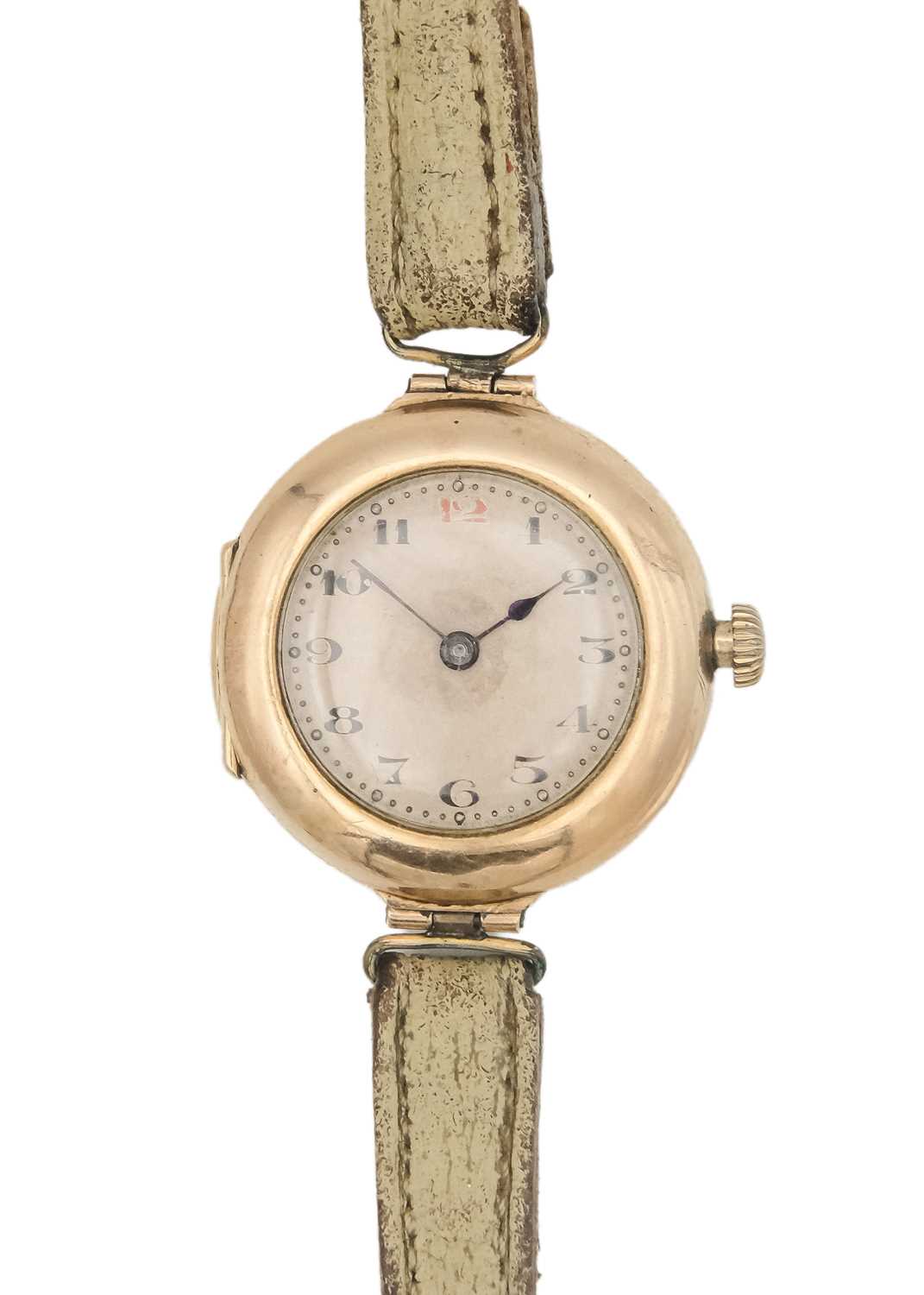 ROLEX - An early 20th century 9ct lady's manual wind wristwatch.