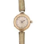 ROLEX - An early 20th century 9ct lady's manual wind wristwatch.