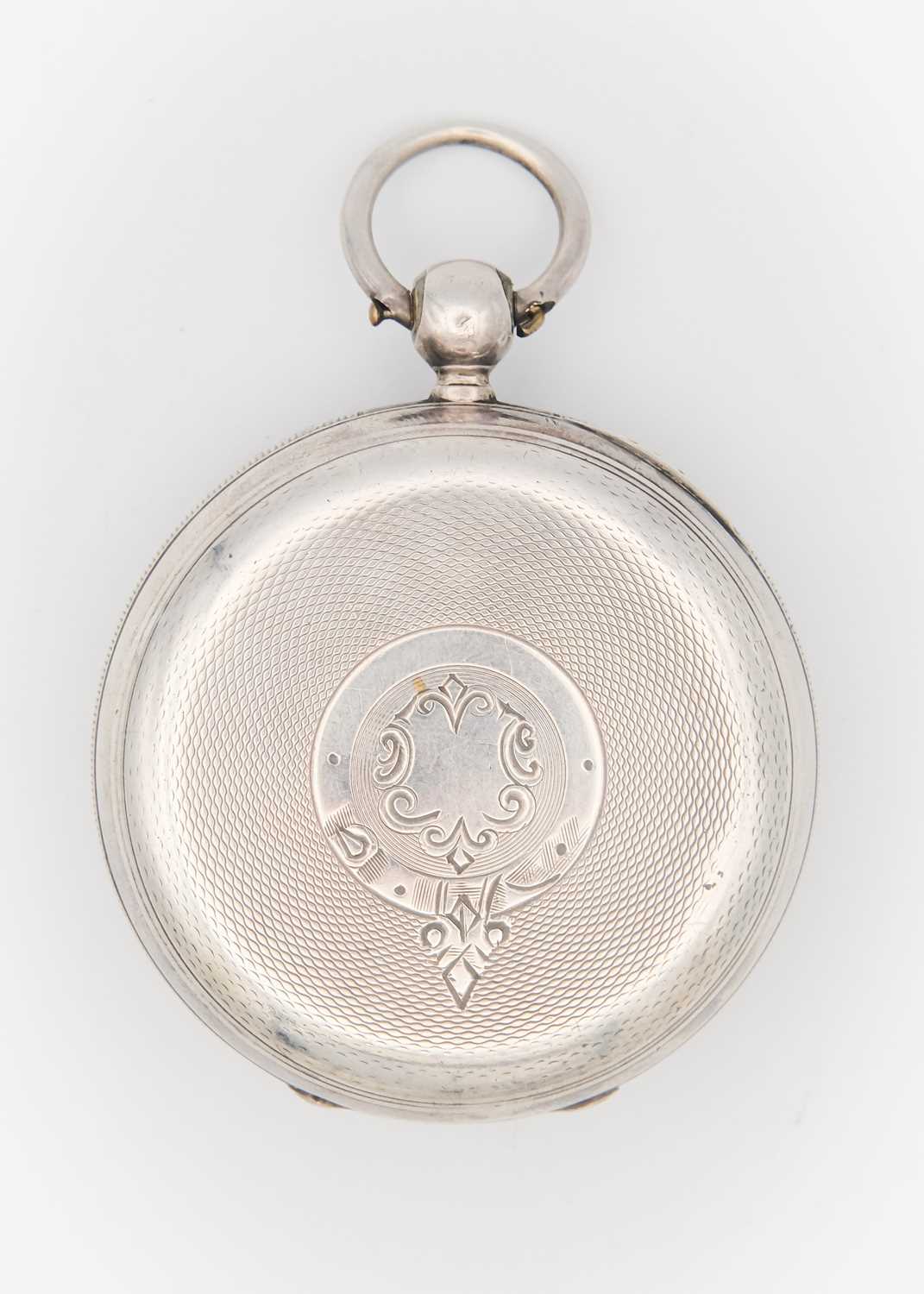A silver-cased key wind pocket lever watch. - Image 3 of 6