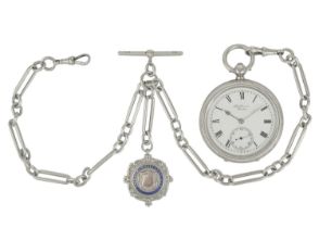 J. W. BENSON - 'THE LUDGATE', a silver cased key wind lever pocket watch.