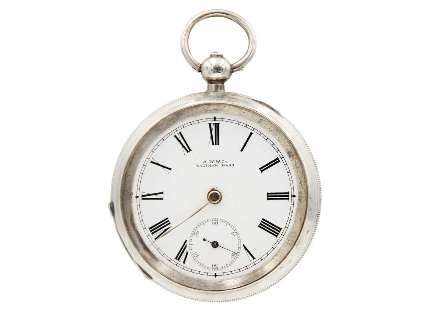 Two American Watch Co. Waltham silver-cased key wind pocket watches. - Image 2 of 7