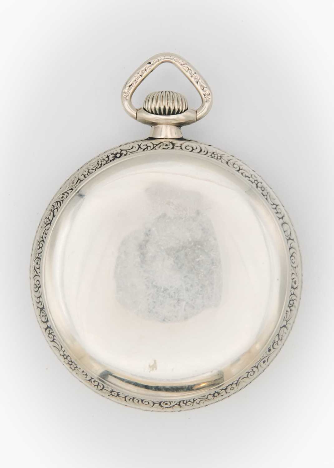 WALTHAM - A nickeloid cased crown wind lever pocket watch. - Image 2 of 5