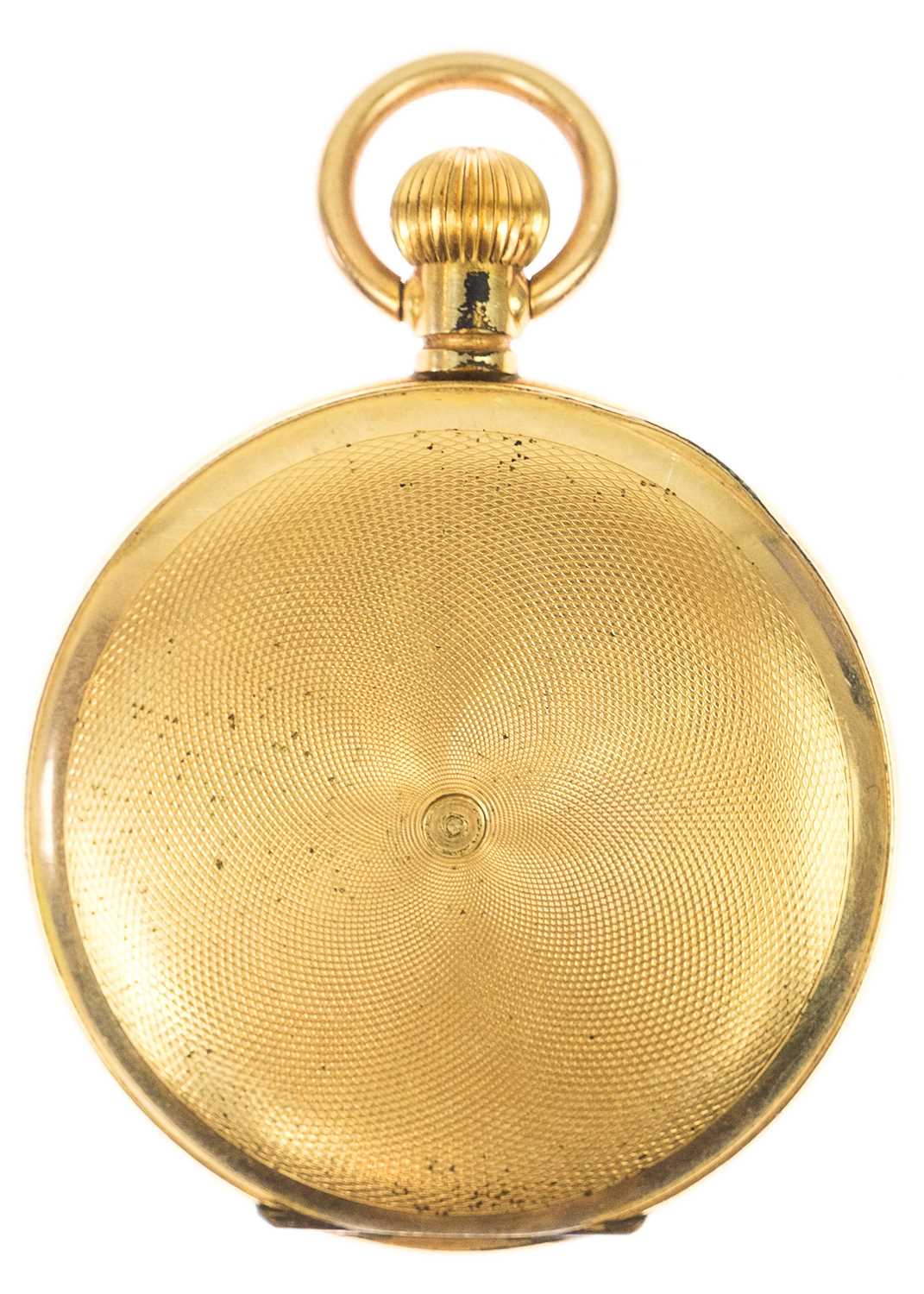 A gold-plated full hunter crown wind pocket watch by Rotary. - Image 3 of 5