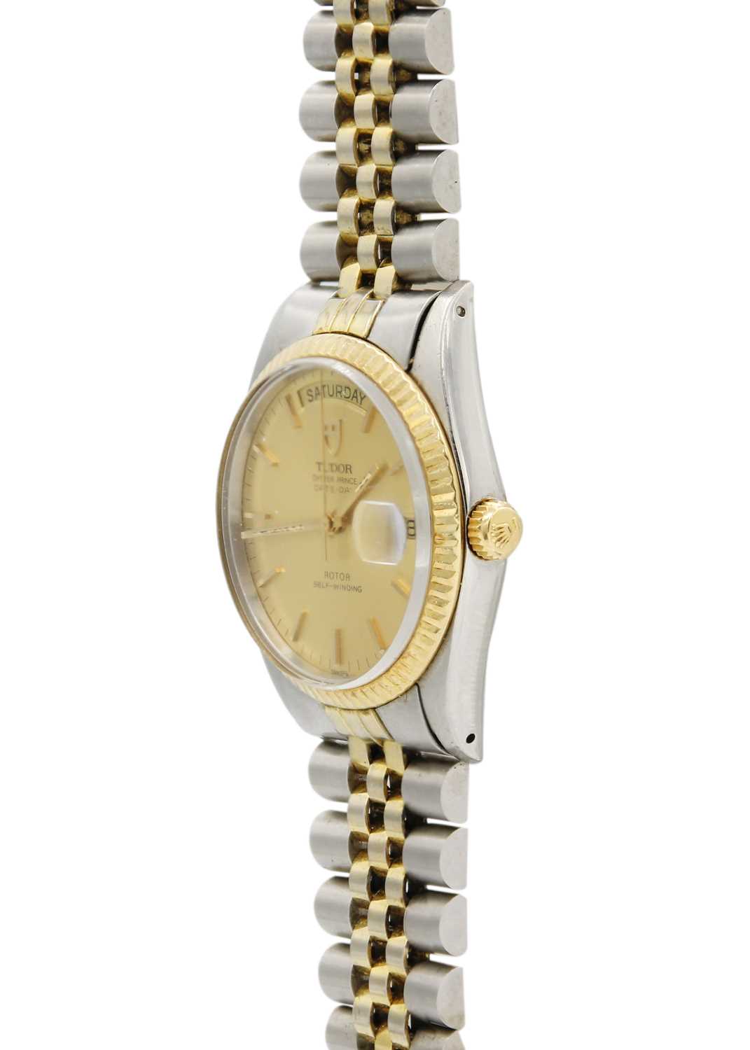 TUDOR - An Oyster Prince Date-Day gold and stainless steel gentleman's wristwatch. - Image 2 of 8