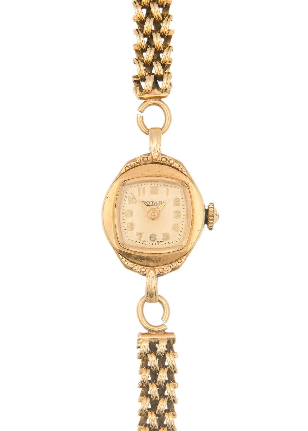 ROTARY - A 9ct lady's manual wind bracelet wristwatch.