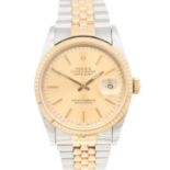 ROLEX - An Oyster Perpetual Datejust 18ct and stainless steel gentleman's wristwatch.