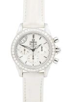 OMEGA - A De Ville Co-Axial chronometer stainless steel diamond-set unisex automatic wristwatch.