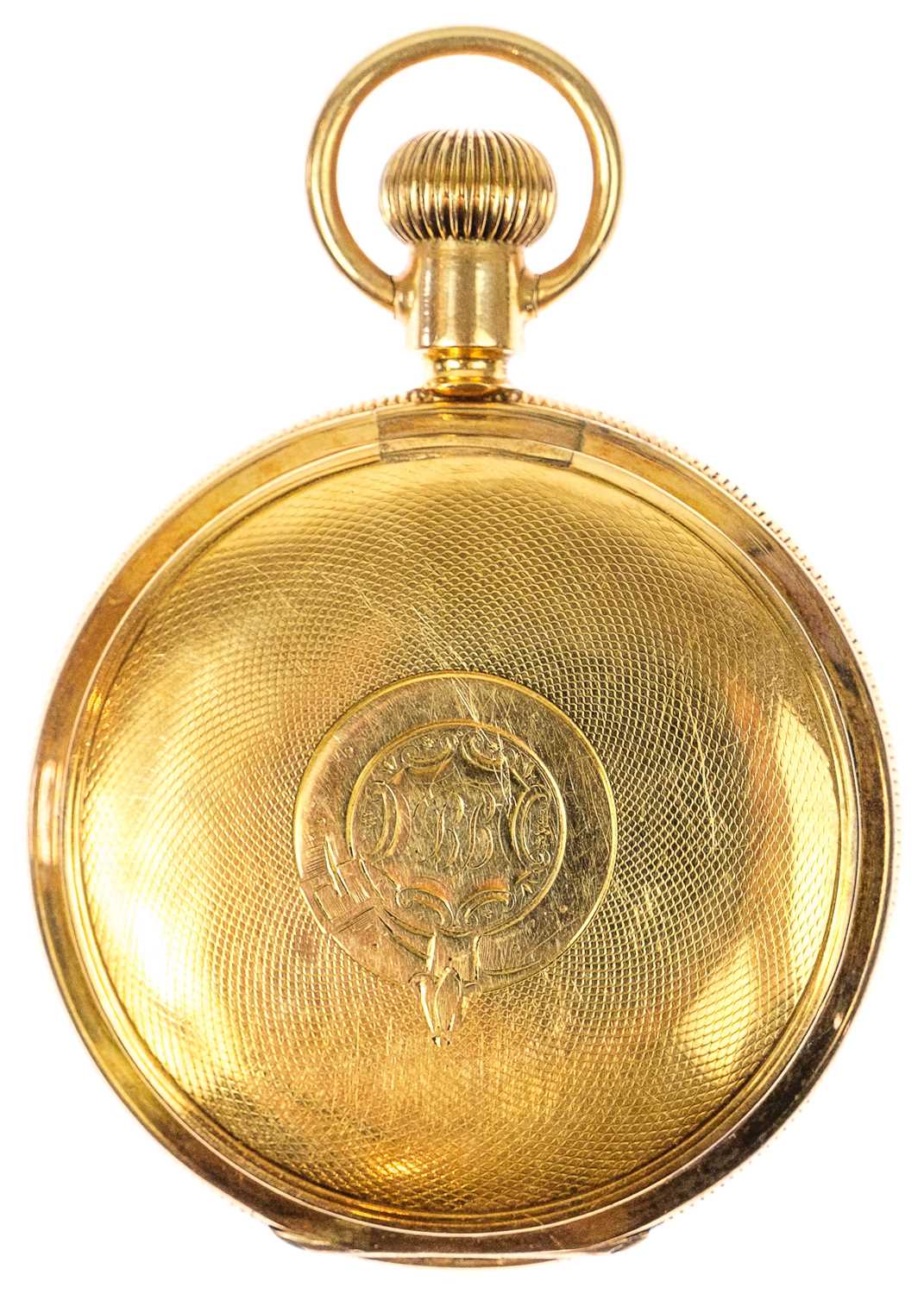 WALTHAM - A 14ct full hunter crown wind pocket watch. - Image 3 of 7