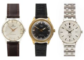A selection of three gentleman's wristwatches.