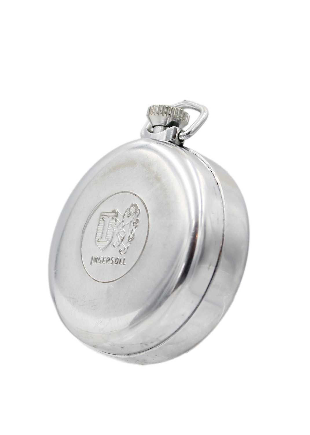 A selection of four crown wind pocket watches, two are military by Ingersoll. - Image 6 of 11