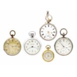 A selection of pocket watches.