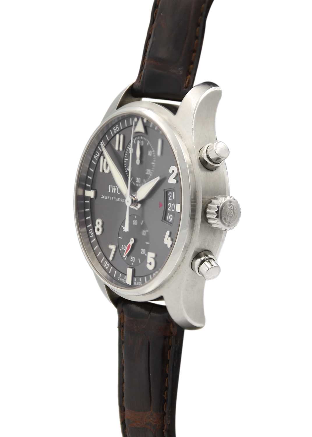 IWC - A Spitfire Chronograph stainless steel gentleman's automatic wristwatch ref. 3878. - Image 2 of 5