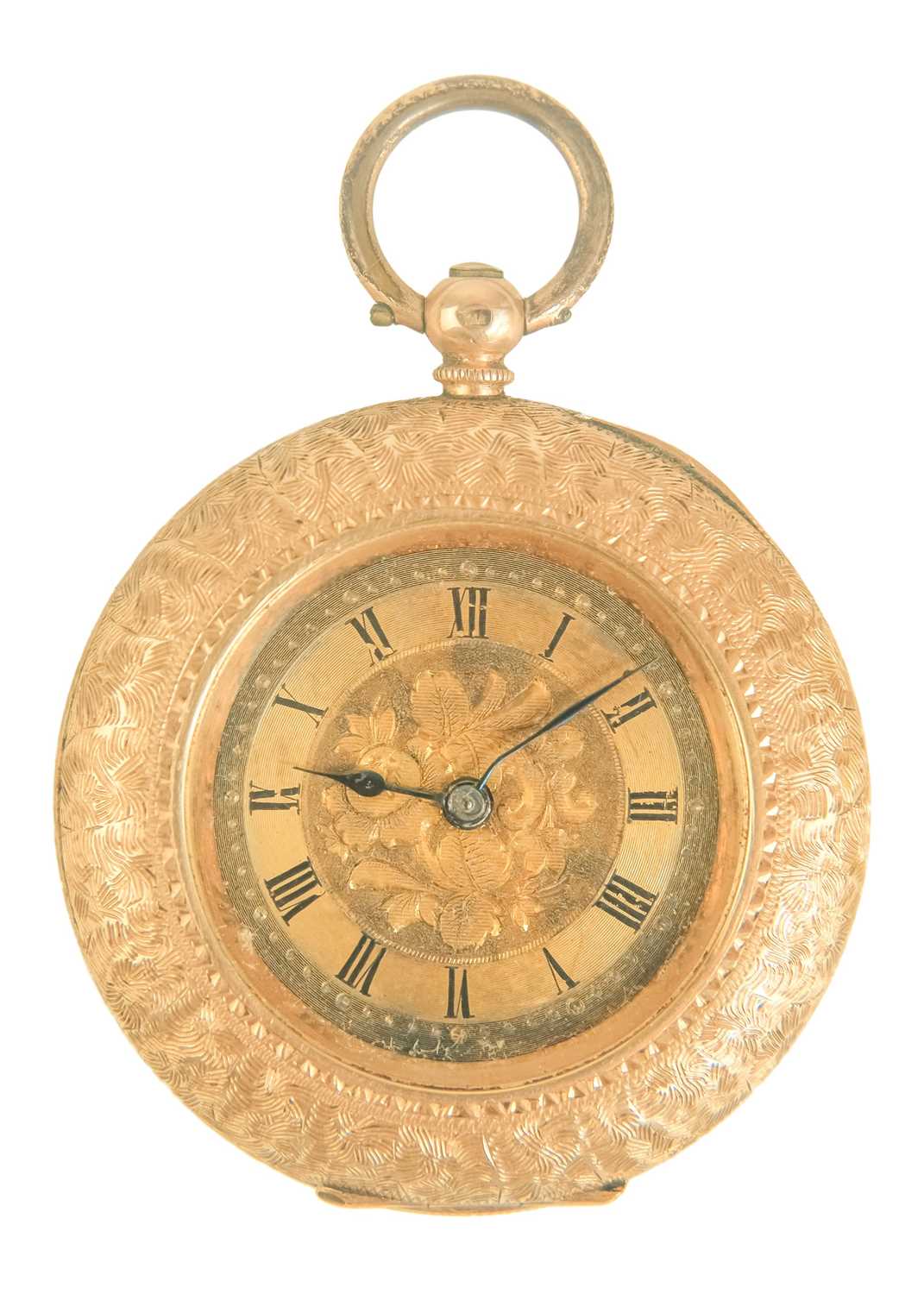 A 14ct gold lady's fob pocket watch.