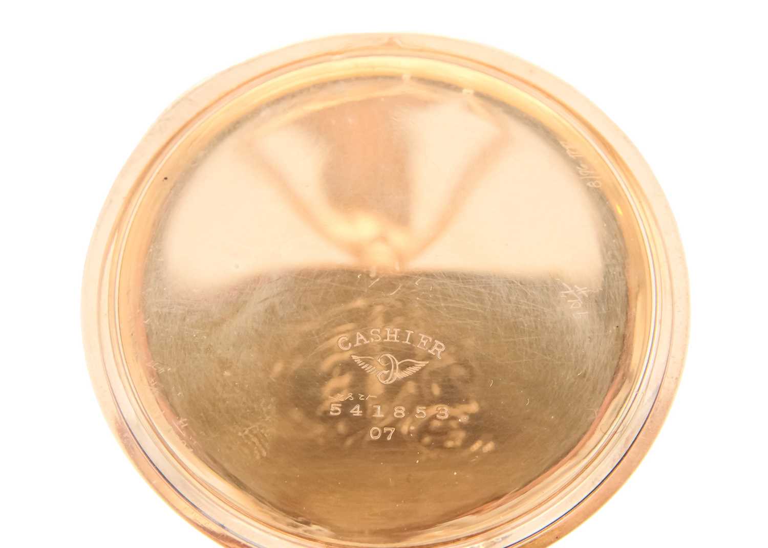 WALTHAM - A rose gold plated full hunter crown wind lever pocket watch. - Image 6 of 7