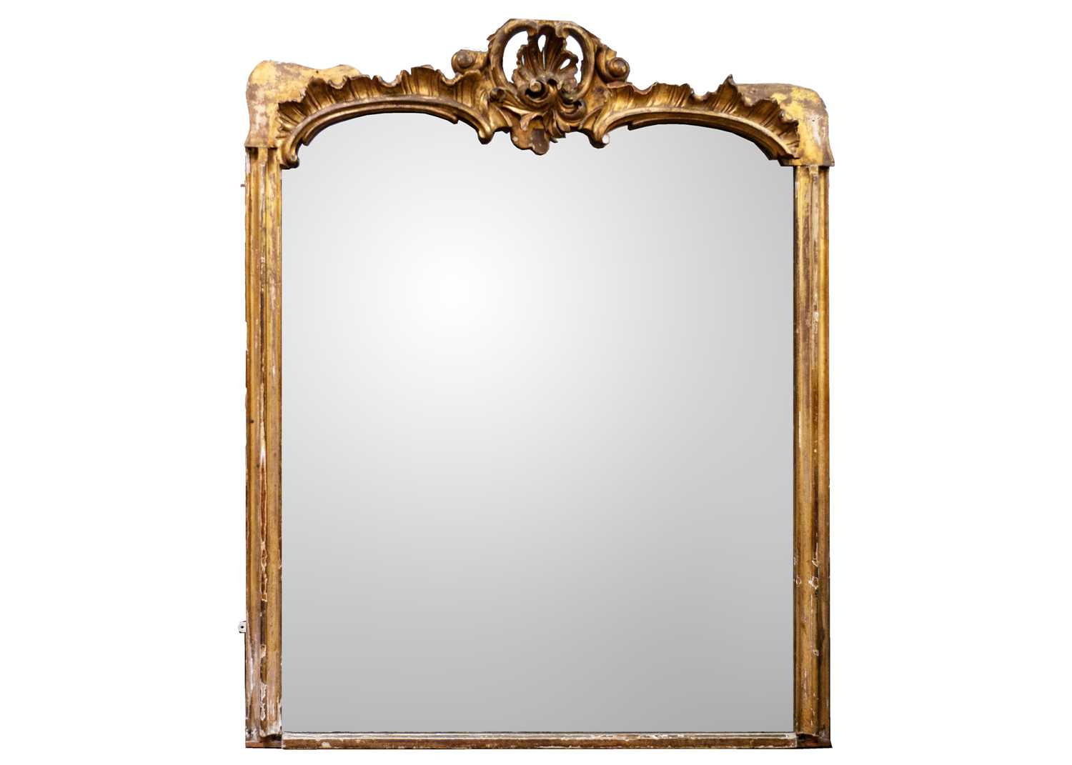 A 19th century carved giltwood overmantel mirror.