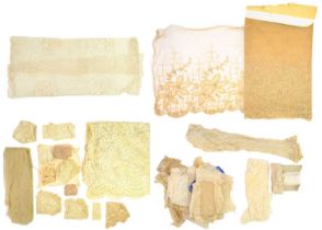 A collection of various fine lace.