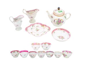 A small tray of Newhall and related tea wares.