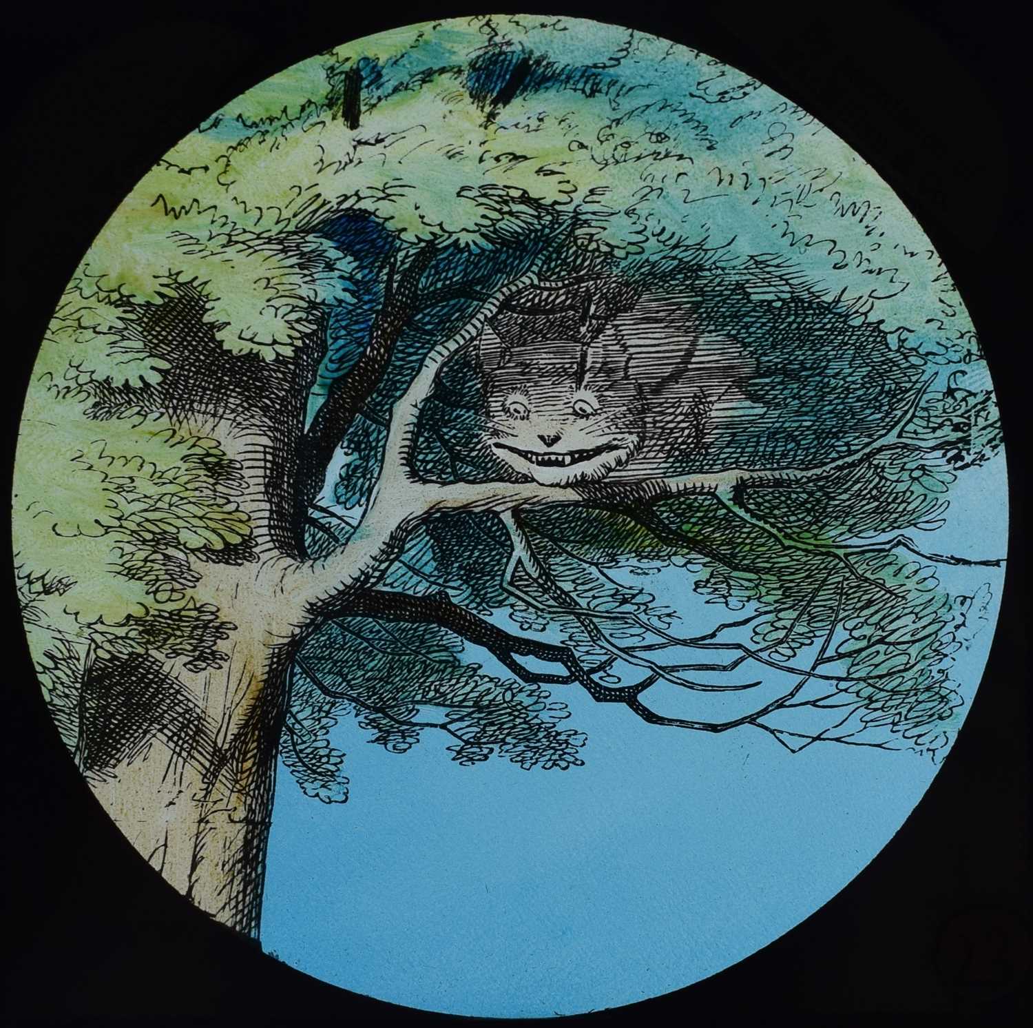 Magic lantern slides, Alice in Wonderland A complete set of 42 illustrations by Tenniel, of Lewis - Image 35 of 55