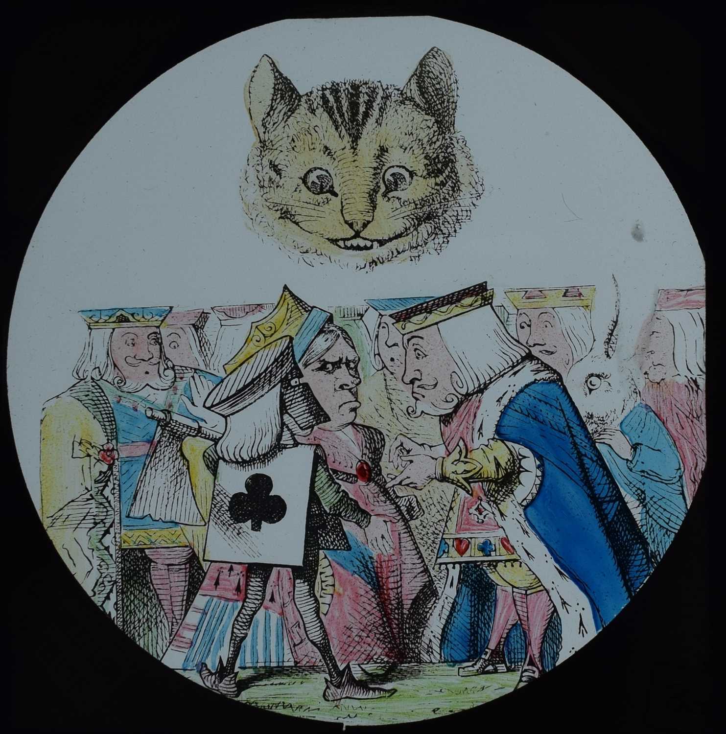 Magic lantern slides, Alice in Wonderland A complete set of 42 illustrations by Tenniel, of Lewis - Image 42 of 55