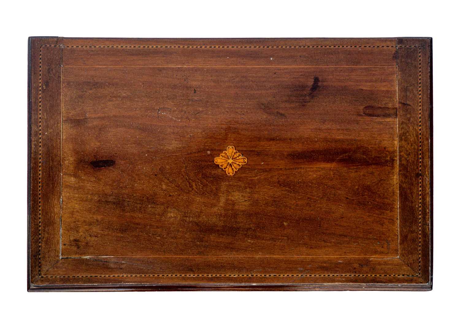 An Edwardian mahogany and inlaid side table. - Image 4 of 7