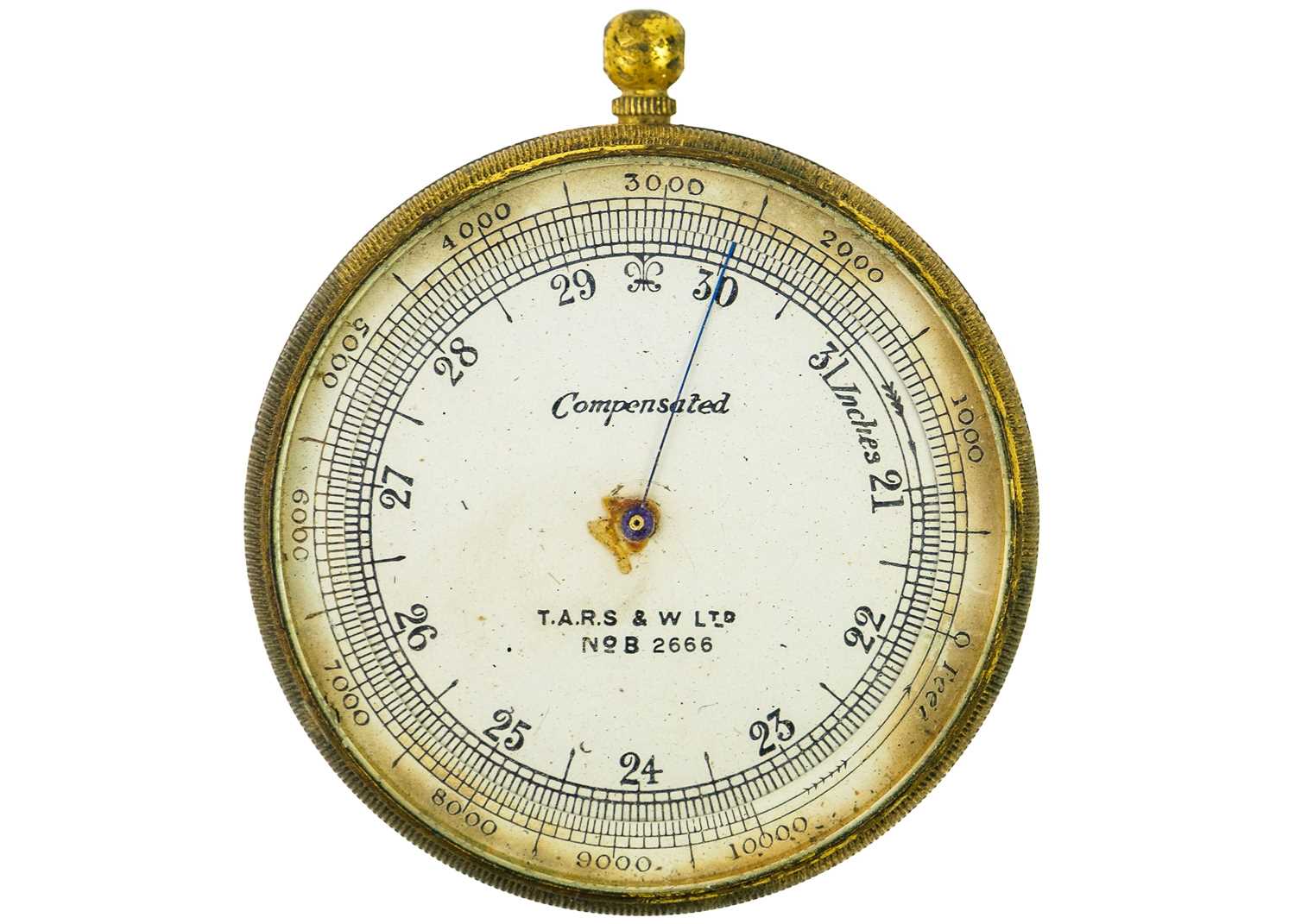 An early 20th century silvered brass aneroid pocket barometer by Lawrence & Mayo London. - Image 2 of 6