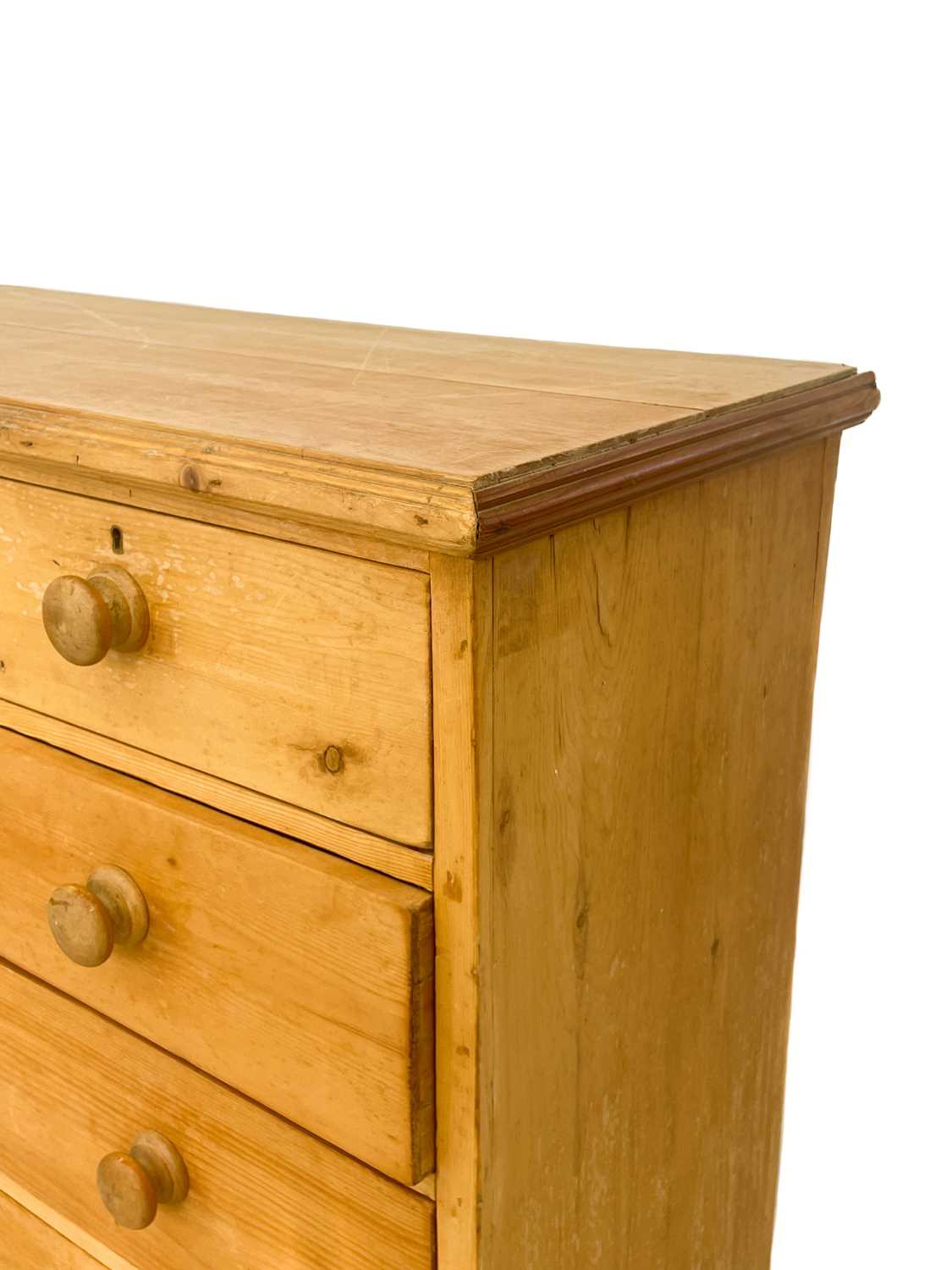 A pine chest of two short and three long drawers. - Image 3 of 3