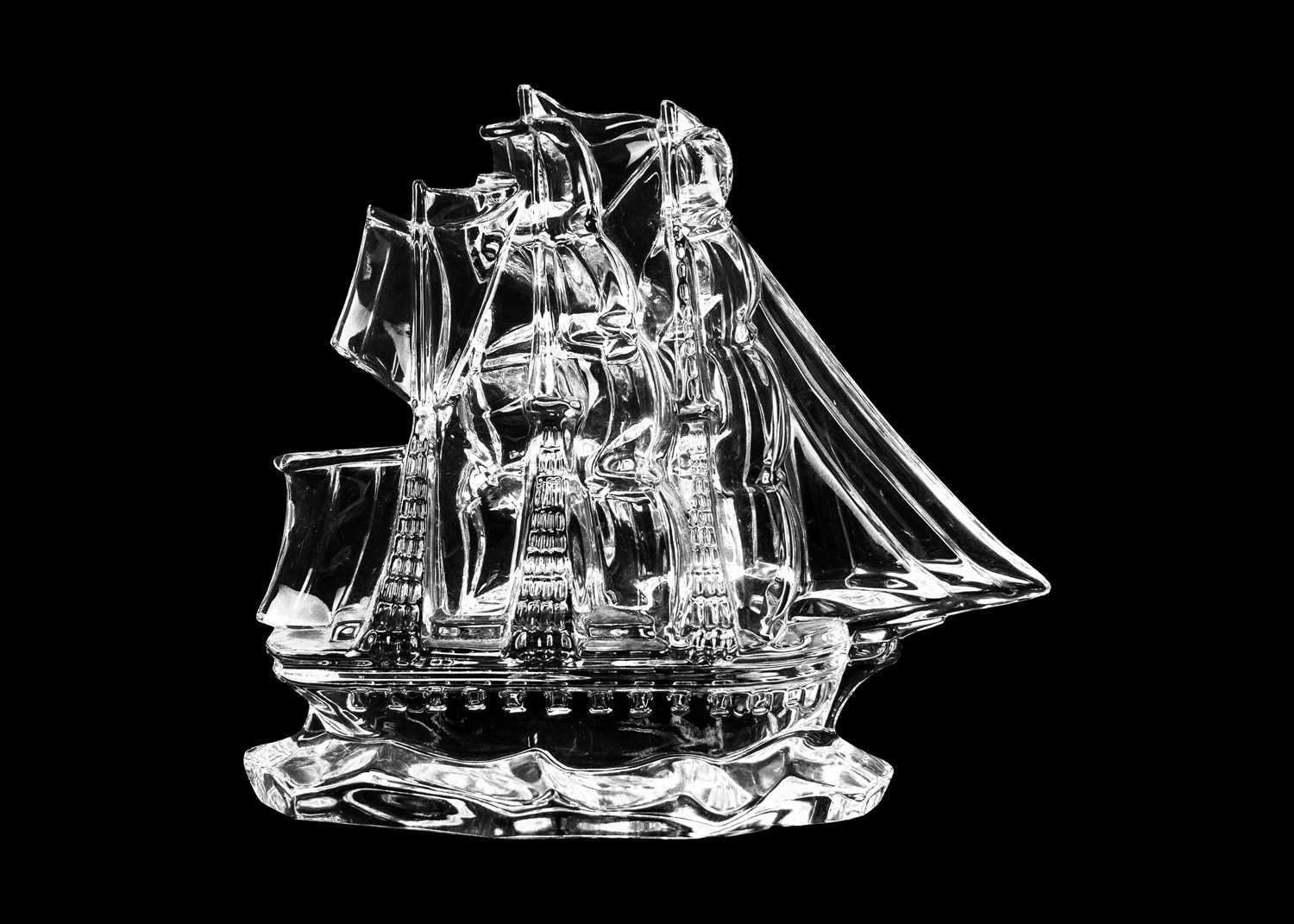 A Waterford crystal model of a sailing ship. - Image 2 of 8