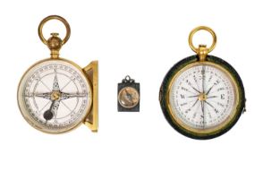 A 19th century gilt brass compass by Troughton & Simms London.