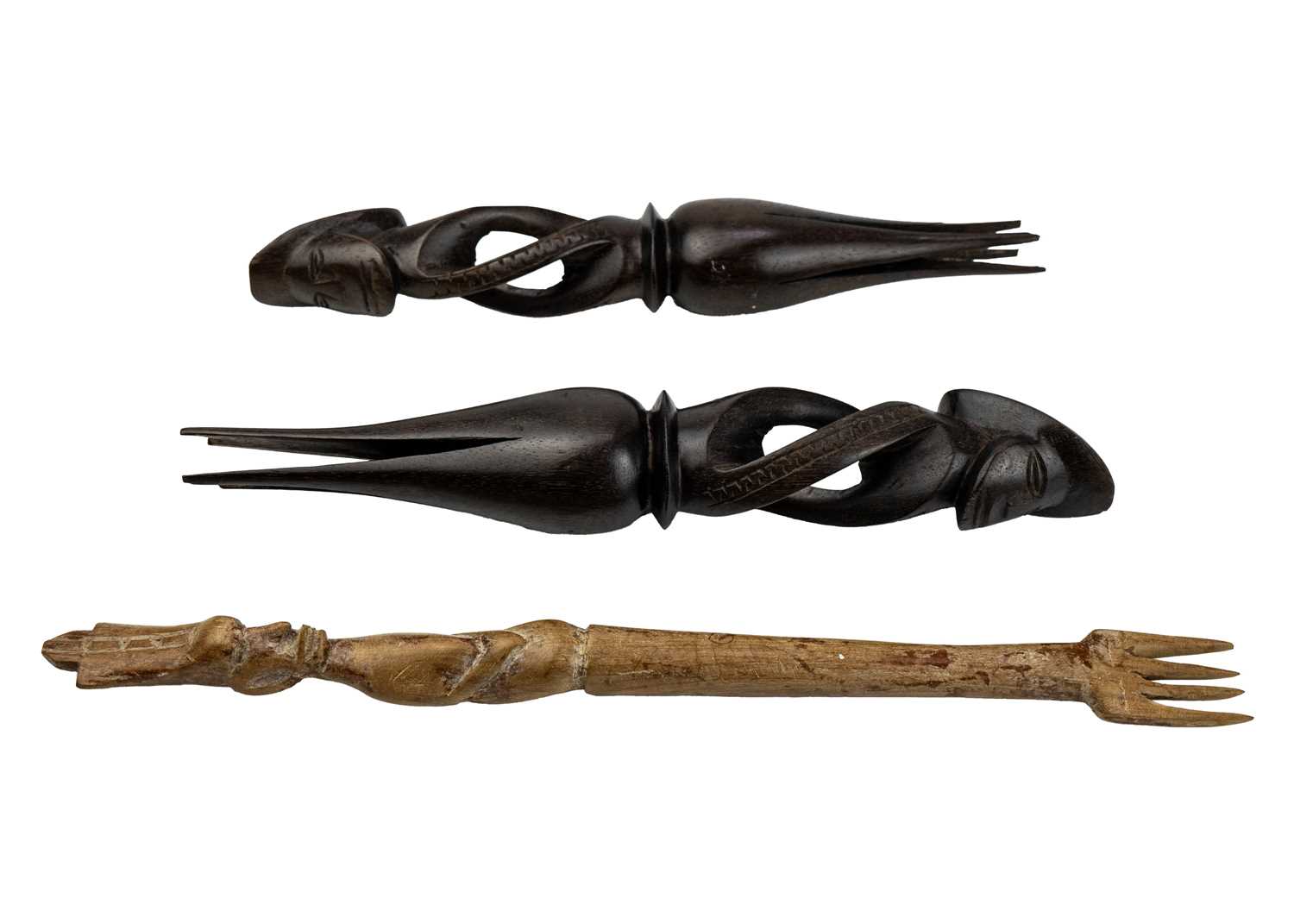 A pair of Fijian cannibal forks.