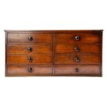 A 19th century mahogany table or collector's cabinet.