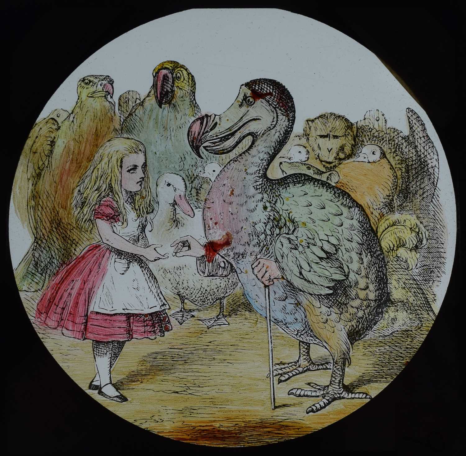 Magic lantern slides, Alice in Wonderland A complete set of 42 illustrations by Tenniel, of Lewis - Image 21 of 55