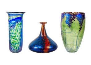 Siddy Langley, three studio glass pieces.