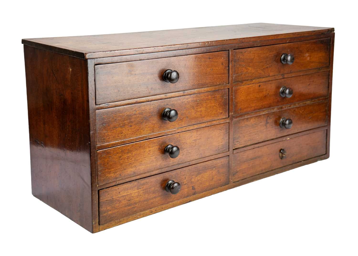 A 19th century mahogany table or collector's cabinet. - Image 3 of 7