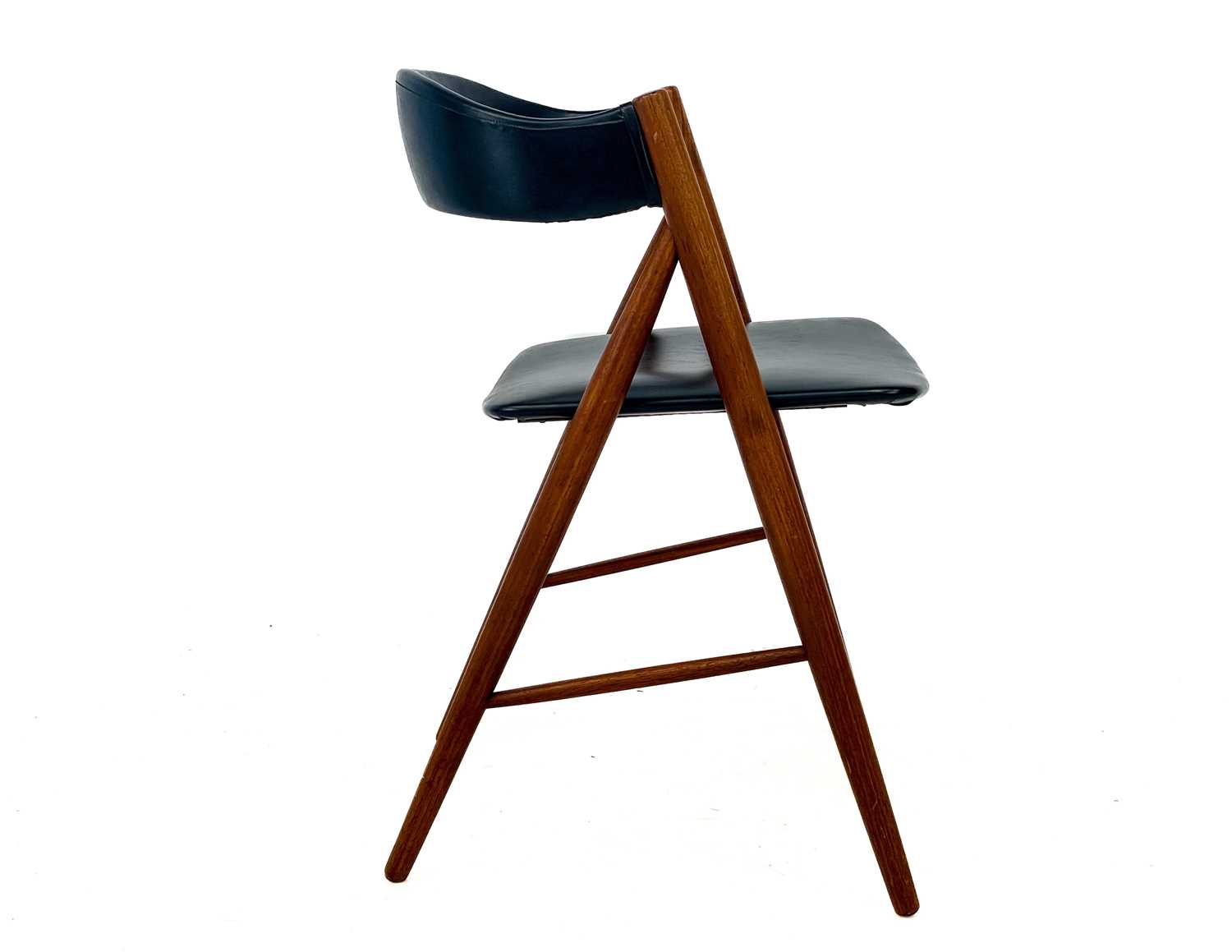 A mid century Danish teak elbow chair. - Image 2 of 4