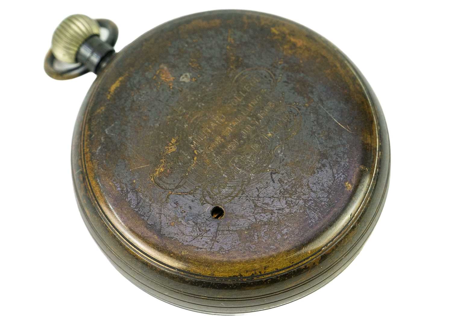 An early 20th century silvered brass aneroid pocket barometer by Lawrence & Mayo London. - Image 5 of 6