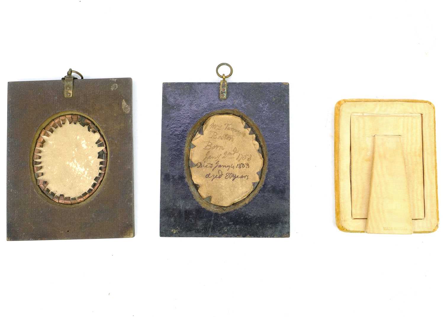 Two early 19th century portrait miniatures in watercolour. - Image 4 of 5