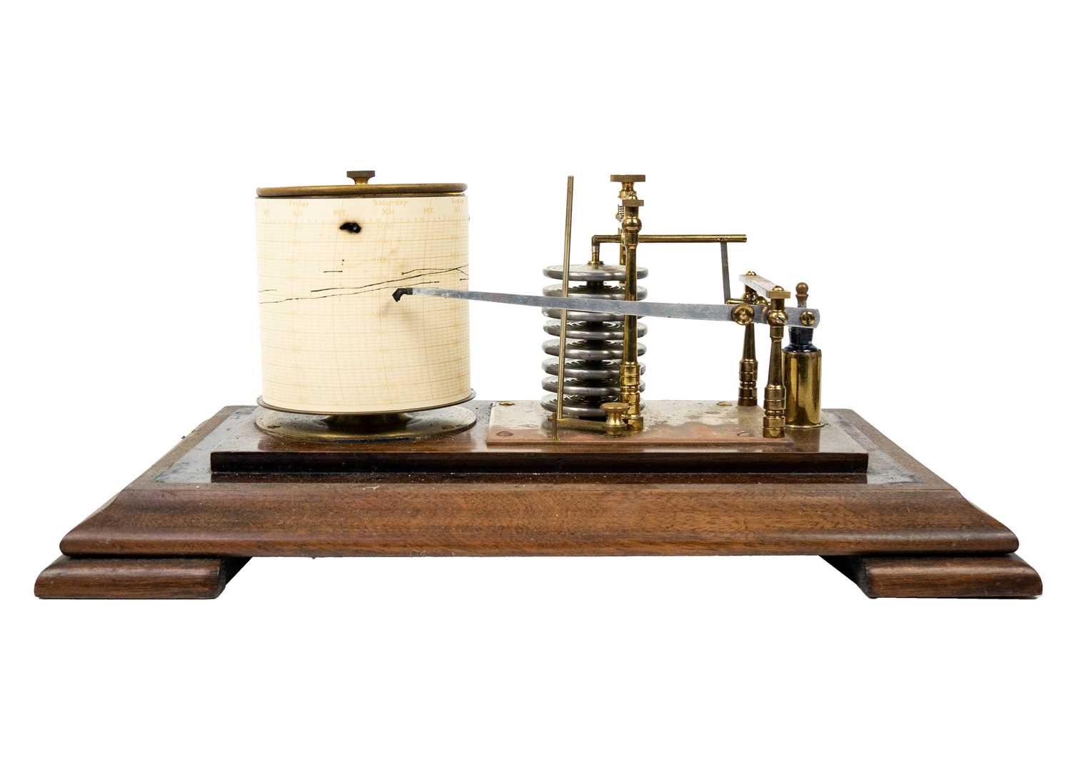 A late Victorian rosewood cased barograph.