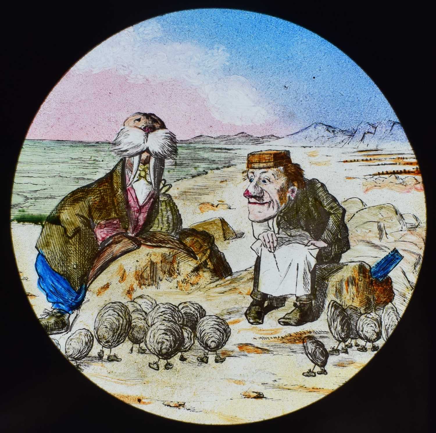 Magic Lantern Slides, Hand painted. Alice's Adventures in Wonderland & Through the Looking Glass. A - Image 41 of 48