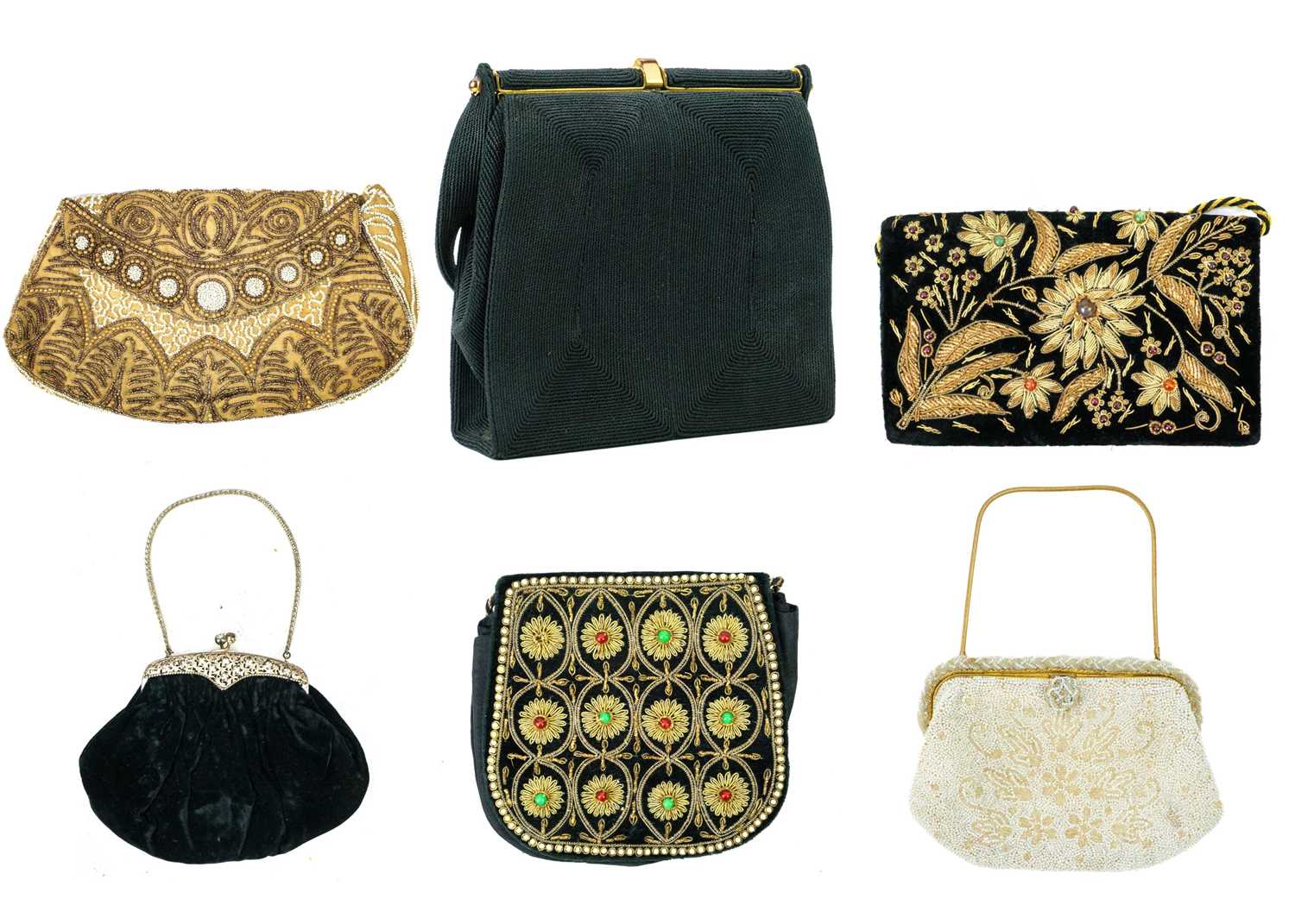 A collection of ladies evening bags.