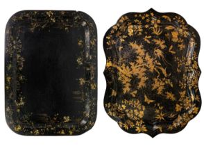 A Victorian paiper mache lacquered serving tray.