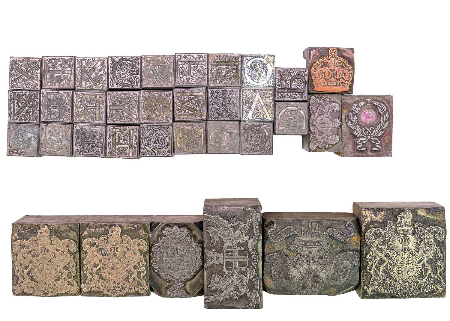 An interesting collection of metal printing blocks. - Image 2 of 5