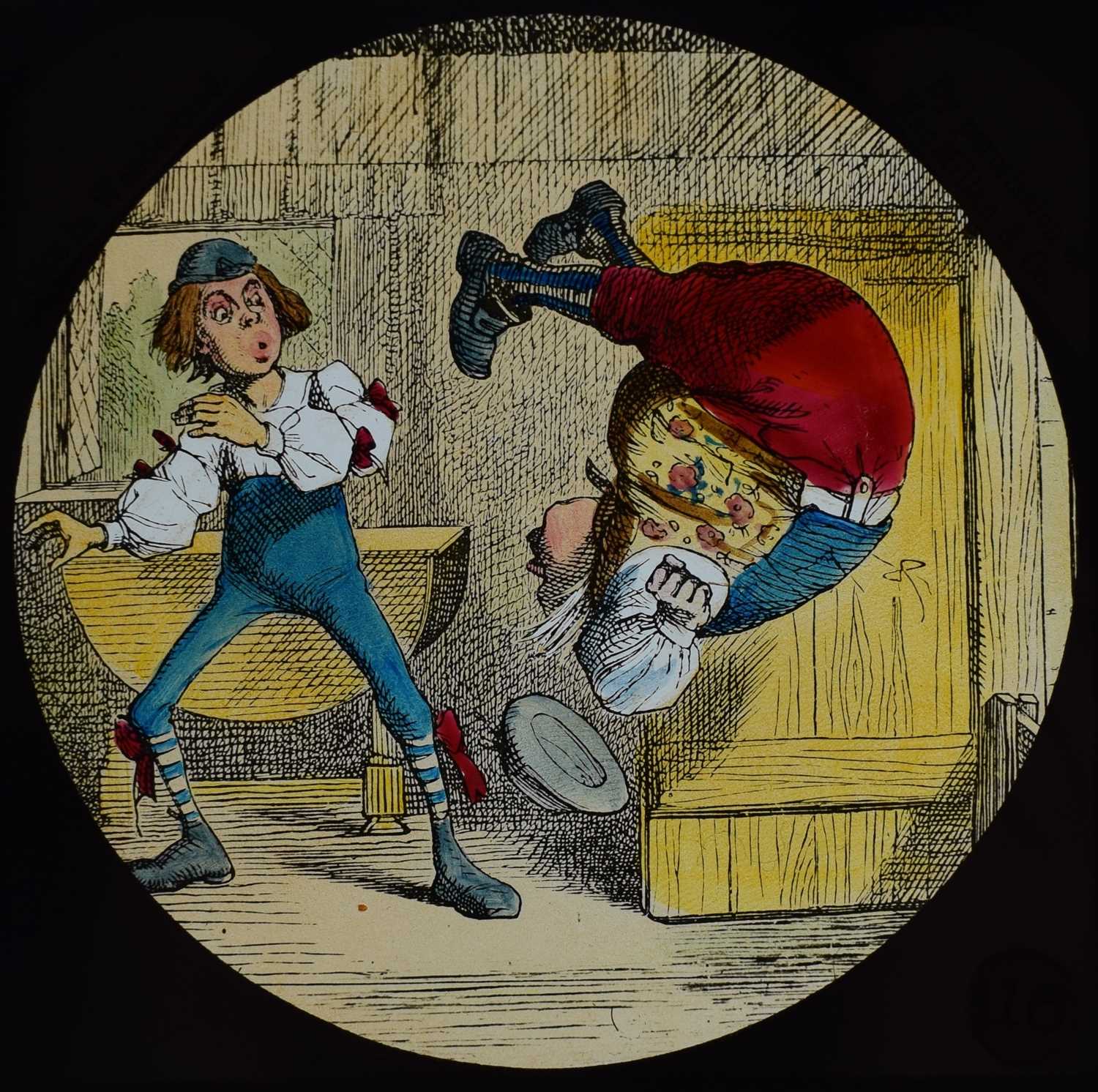Magic lantern slides, Alice in Wonderland A complete set of 42 illustrations by Tenniel, of Lewis - Image 28 of 55