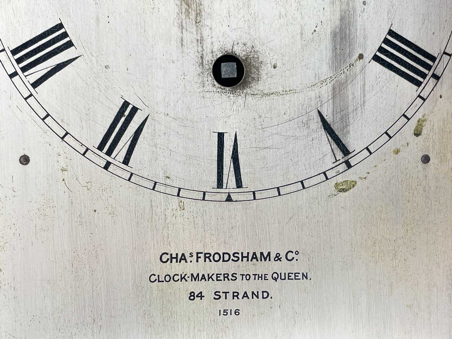 A Charles Frodsham oak four-glass library timepiece. - Image 5 of 8