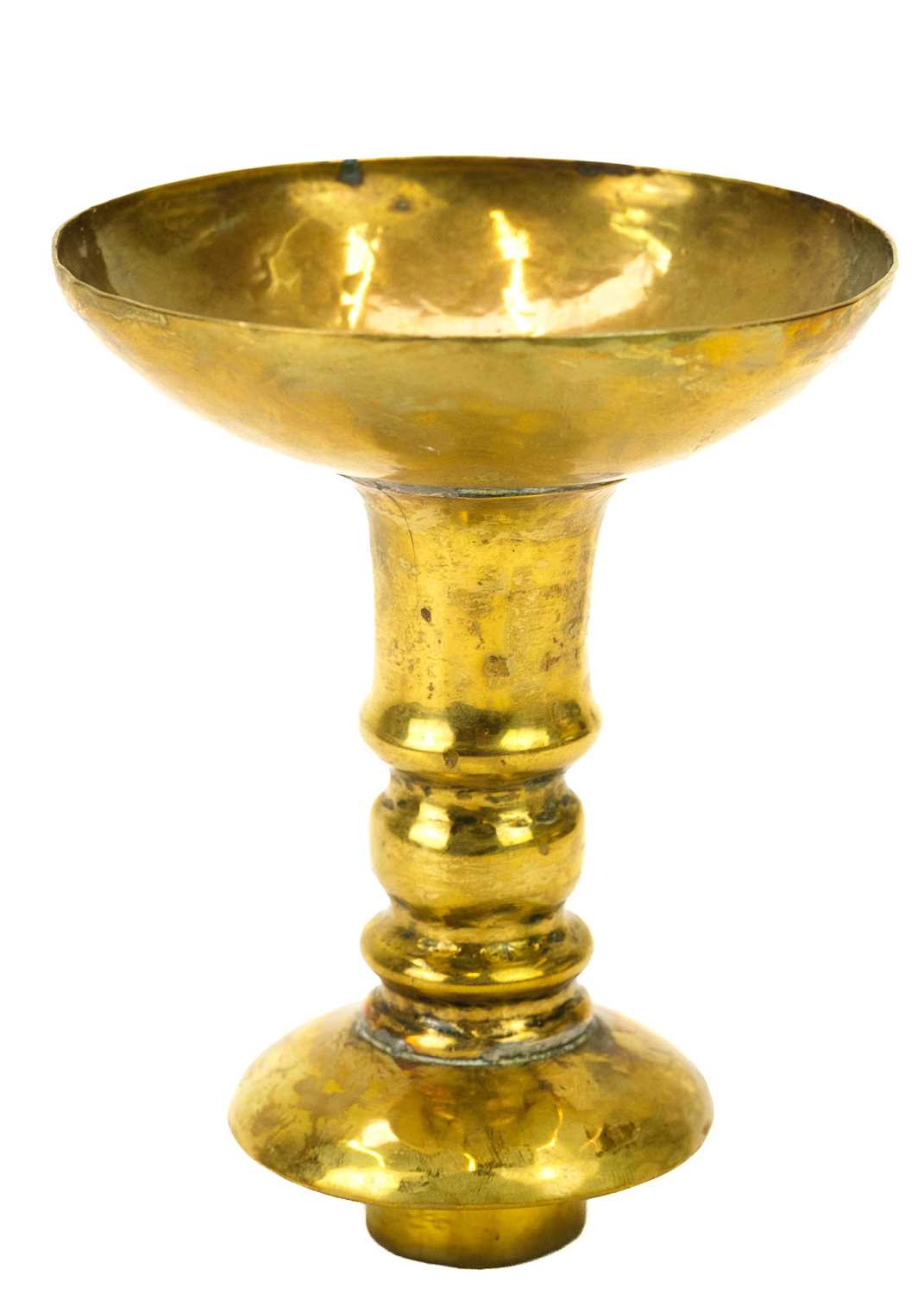 A pair of European hexagonal brass candlesticks. - Image 10 of 15