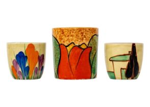 A Clarice Cliff Red Trees & House pattern egg cup.