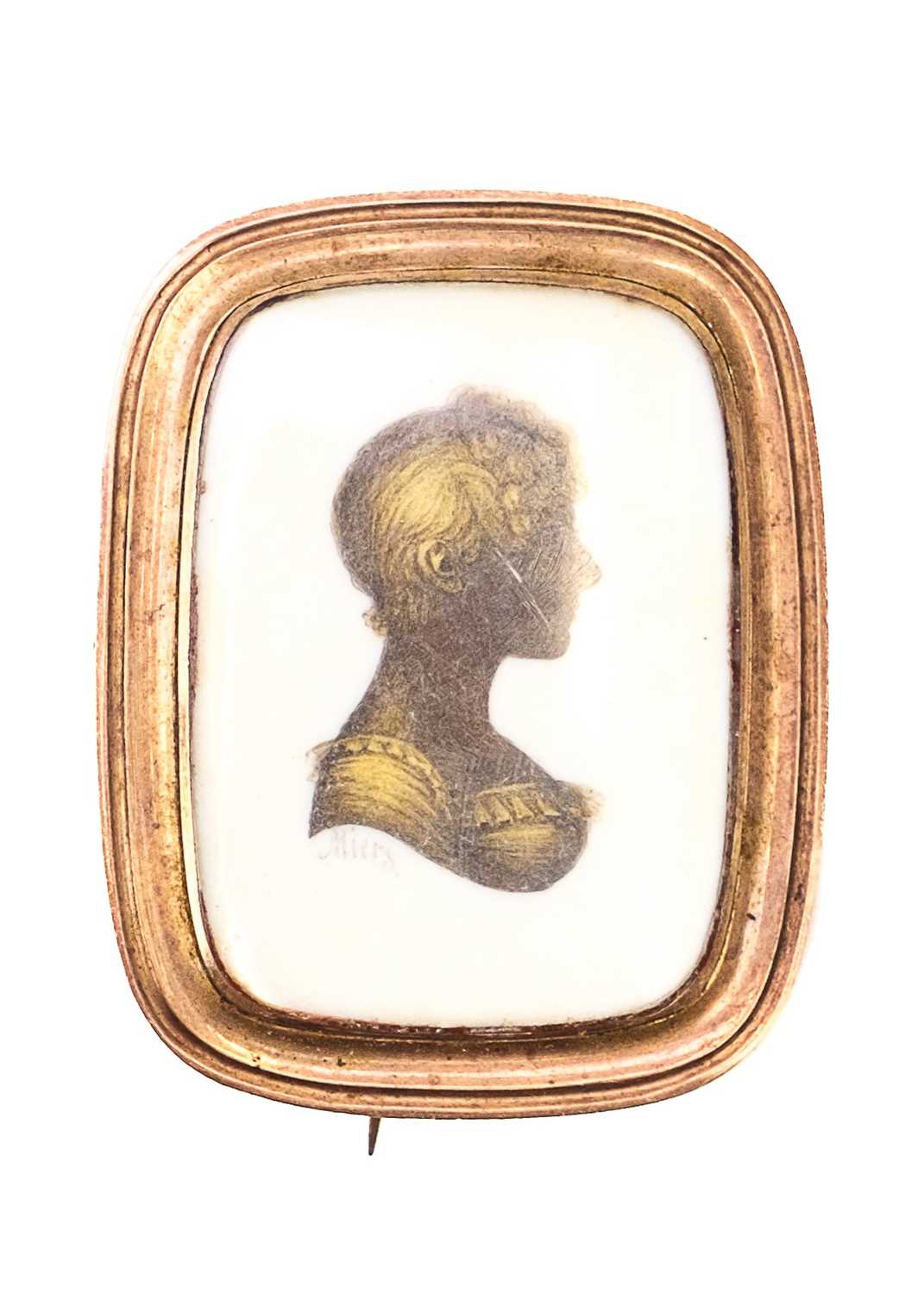 A George III miniature silhouette portrait by John Miers (1756-1821).