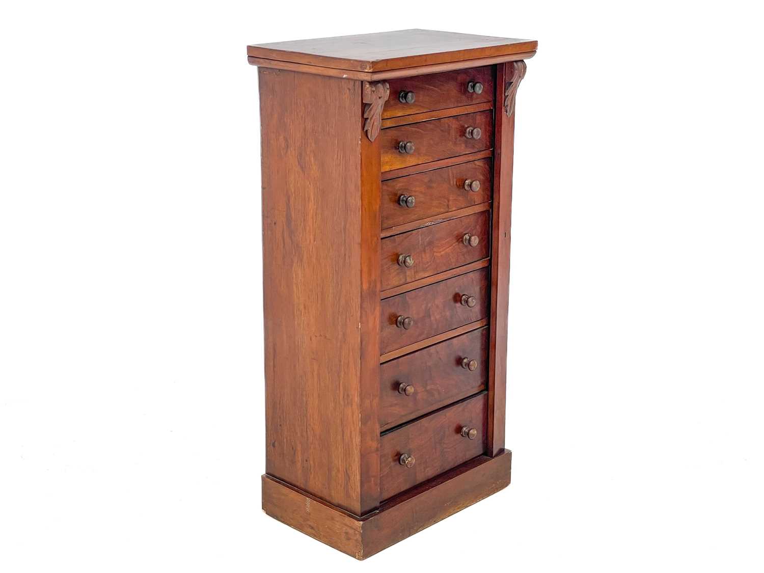 A Victorian mahogany Wellington chest. - Image 3 of 5