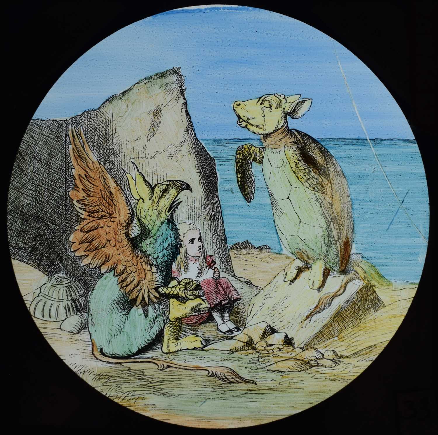 Magic lantern slides, Alice in Wonderland A complete set of 42 illustrations by Tenniel, of Lewis - Image 45 of 55