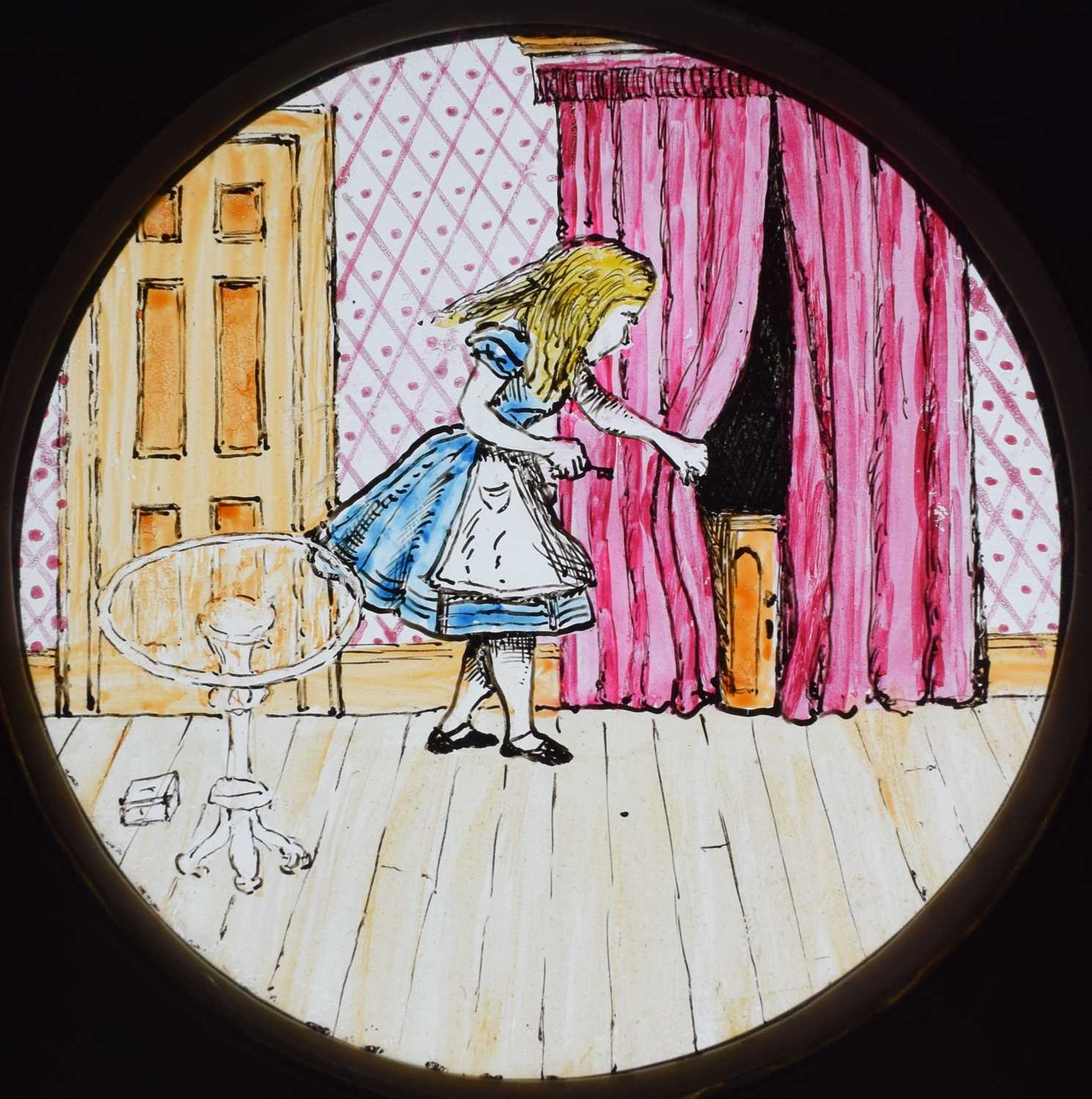 Magic Lantern Slides, Hand painted. Alice's Adventures in Wonderland & Through the Looking Glass. A - Image 19 of 48