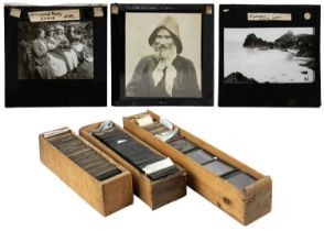 A large collection of magic lantern slides, including some Gibson and other local interest.